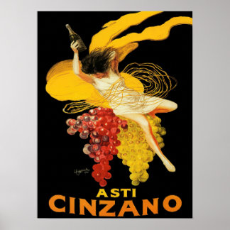 Vintage Asti Cinzano por Cappiello Poster