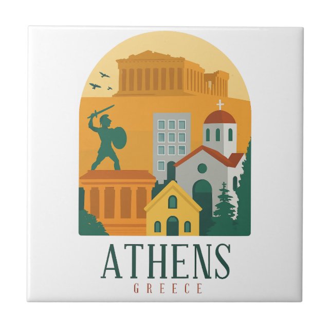 Vintage Athens Grécia - Parthênon (Frente)