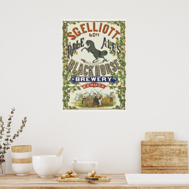 Vintage Australian Brewery Advertising Poster (Cozinha)