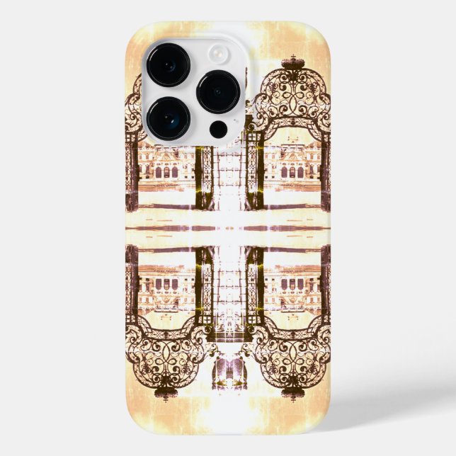 Vintage Áustria Viena Belvedere, portão do castelo (Verso)