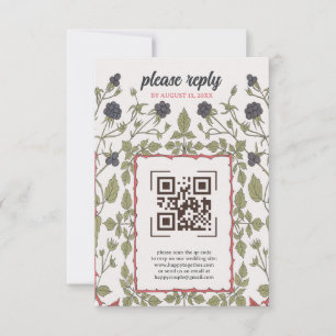 Vintage Autumn Blackberry RSVP