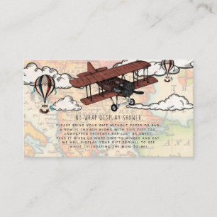 Vintage Avião Exibir Convite para Chá Inserir