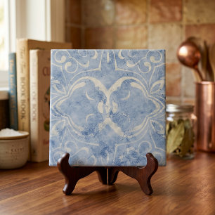 Vintage Azul, Descamado, Branco, com aspecto mármi