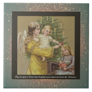 Vintage Azulejo religioso de Natal Cerâmico + dese