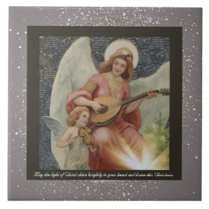 Vintage Azulejo religioso de Natal Cerâmico + dese