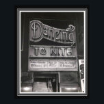 Vintage B&W Dance Hall Poster 16 x 20<br><div class="desc">Foto Vintage Black and White Dance Hall. Poster medidas 16 x 20</div>