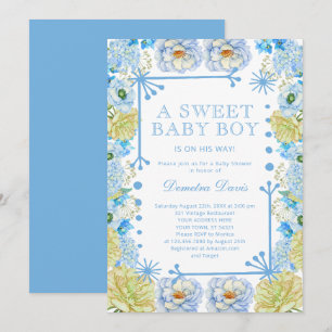 Vintage Baby Boy Chá com Convite para Arco