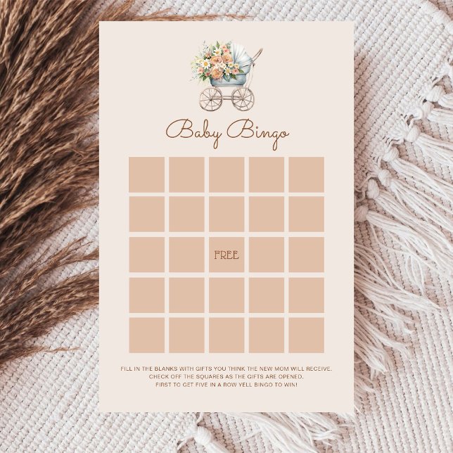 Vintage Baby Carruagem Baby Bingo Game (Criador carregado)
