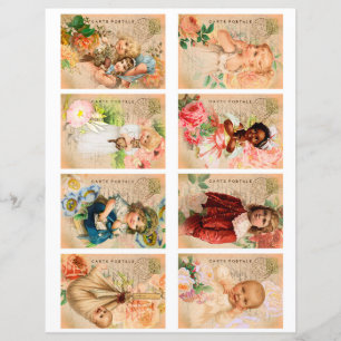 Vintage Baby Children - Cartão ATC
