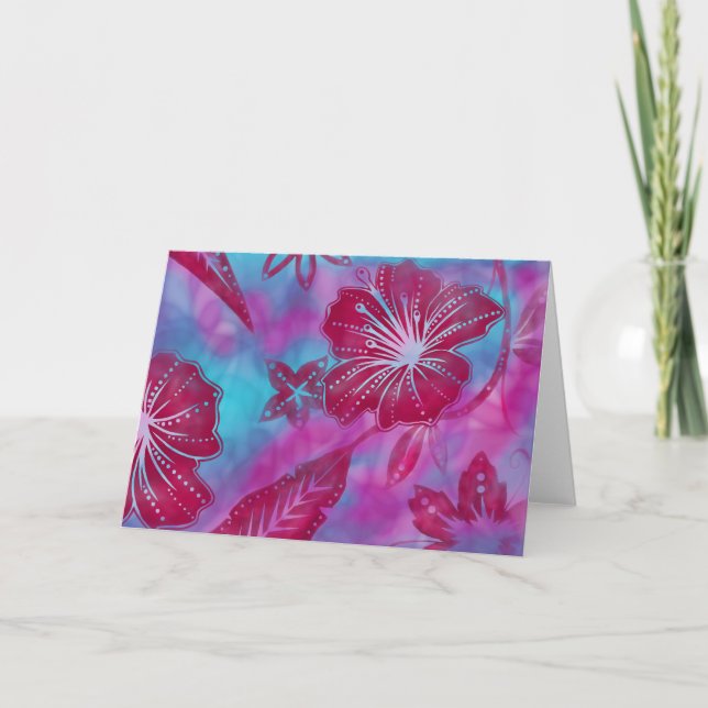 Vintage Balinese - Cartão de Saudação Batik (Frente)