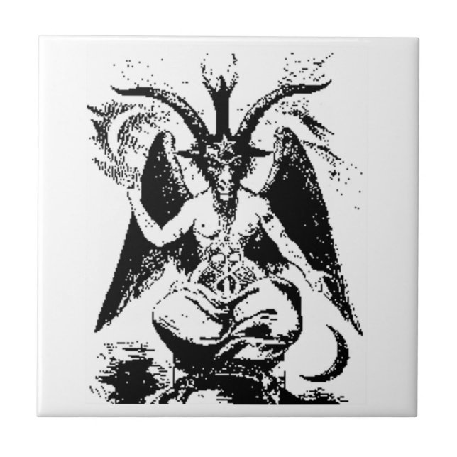 Vintage Baphomet preto (Frente)