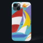 Vintage - Barcos à vela Abstrato coloridos com águ<br><div class="desc">Esta é uma imagem vintage um grupo de barcos de vela coloridos e brilhantes abstrato navegando em um lago. Veja minha loja Art by MAR para combinar produtos com este design.</div>