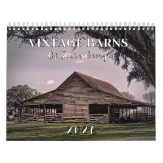 Vintage Barns no Calendário da Geórgia do Sul