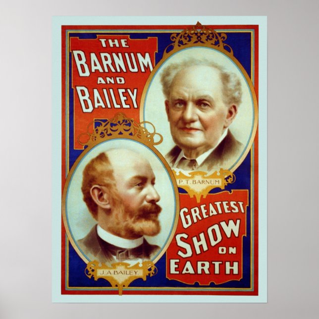 Vintage Barnum & Bailey Circus Poster (Frente)