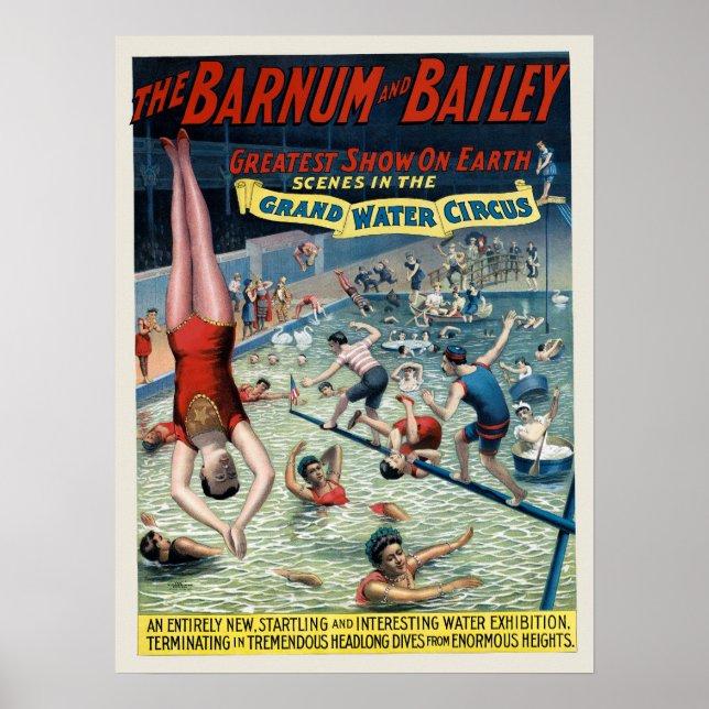 Vintage Barnum & Bailey Circus Poster (Frente)