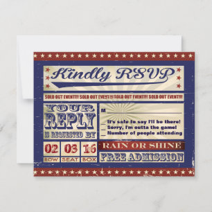 VINTAGE BASEBALL Bar Mitzvah Convite