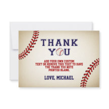 Vintage Baseball Obrigado Cartões
