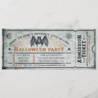 Vintage Bat Halloween Convite II
