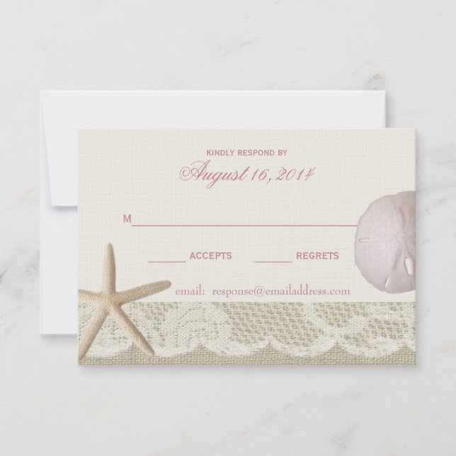 Vintage Beach Ivory e resposta rosa (Frente)