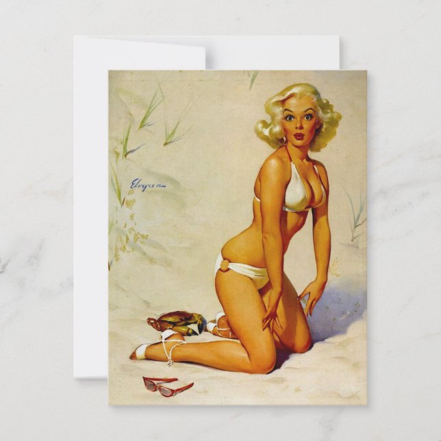 Vintage Beach Summer Pin Up Girl (Frente)