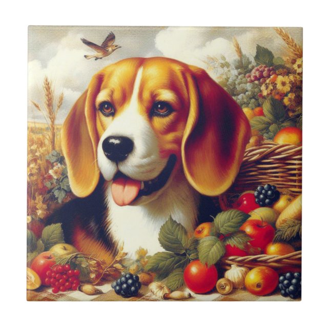 Vintage Beagle Puppy Painting (Frente)