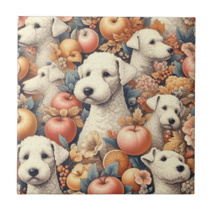 Vintage Bedlington Terrier Seamless
