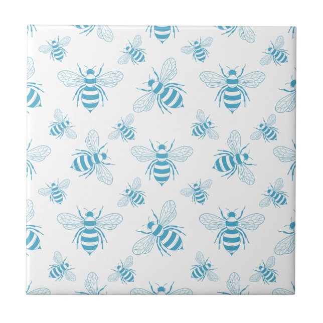 Vintage Bee Botanical Blue (1) (Frente)