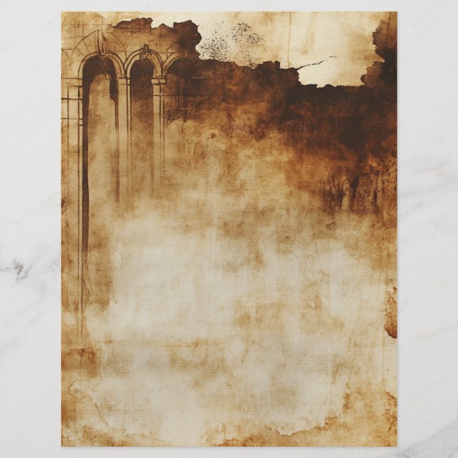 Vintage Bergaminho Bíblia Cristã Diário (Frente)