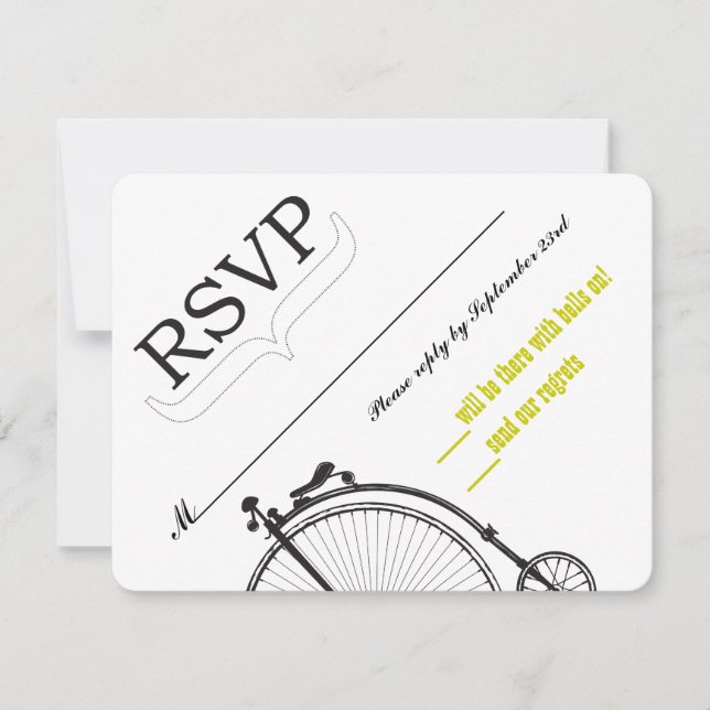 Vintage Bicycle Love RSVP (Frente)