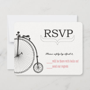 Vintage Bicycle Love RSVP-size para envelopes RSVP
