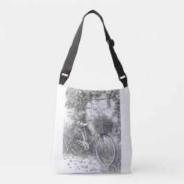 Vintage Bicycle & Roses Garden Tote Bag