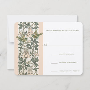 Vintage Birds HoneySuckle Casamento RSVP