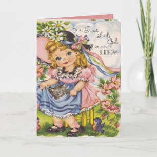 Vintage Birthday adiciona cartão de mensagem