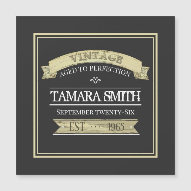 Vintage Birthday Sinal Rustic Over The Hill (Frente)