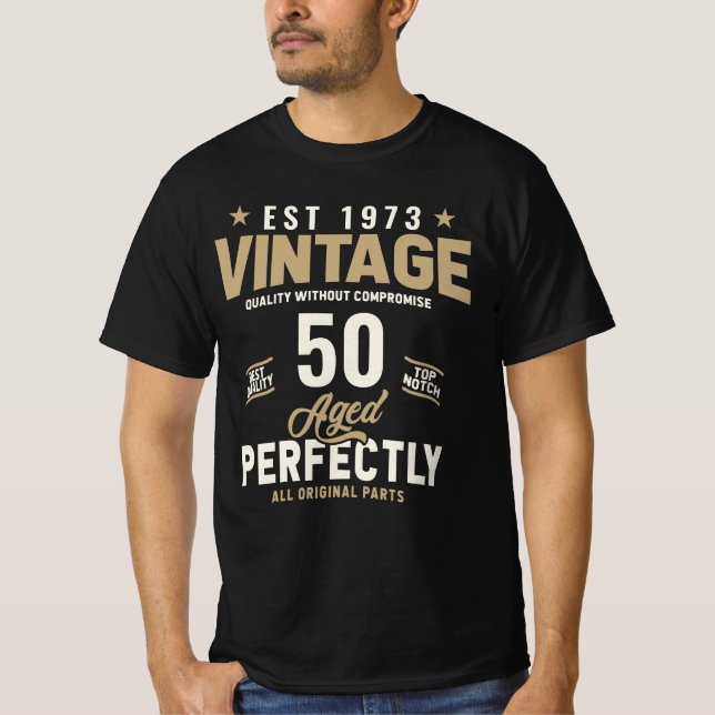 Vintage Birthday Top Entalhe Personalizado (Frente)