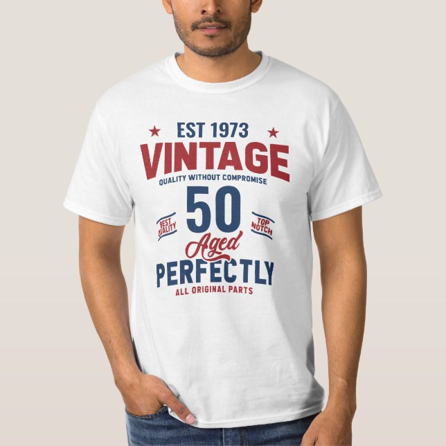 Vintage Birthday Top Entalhe Personalizado (Frente)
