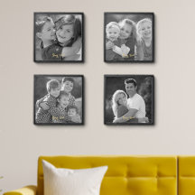 Vintage Black and White Dourado Text Room Wall Dec