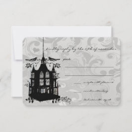 Vintage Black Bird Accent Pink Accent RSVP de Casa