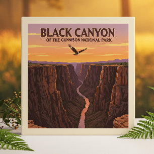 Vintage Black Canyon do Parque Nacional de Gunniso