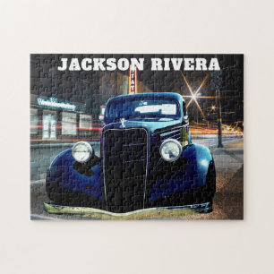 Vintage Black Sedan Jigsee Quebra-cabeça