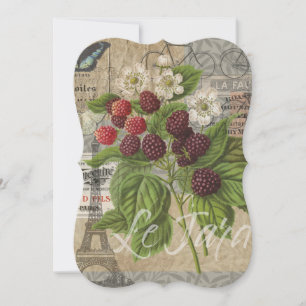Vintage Blackberry & French Ephemera Art Collage