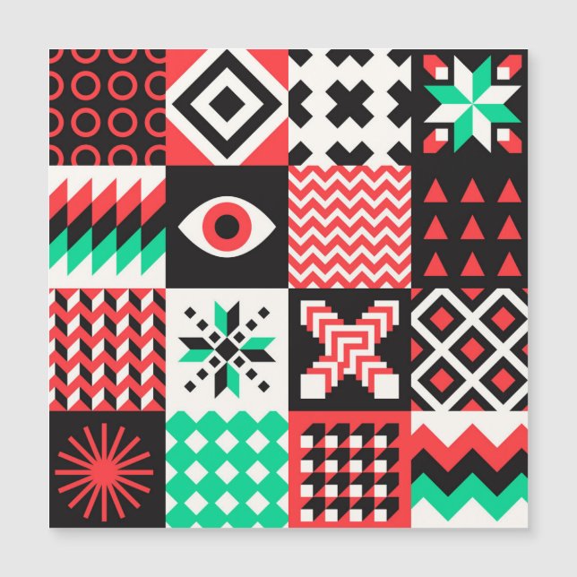 Vintage Block Shapes Abstrato Fundo. (Frente)