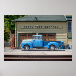 Vintage Blue Chevy Poster
