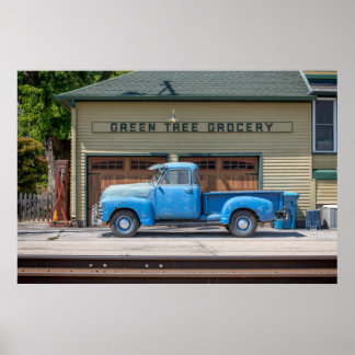 Vintage Blue Chevy Poster