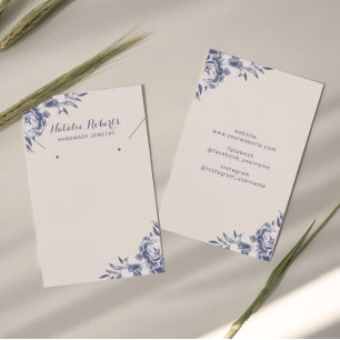 Vintage Blue Floral Jewelry Earrage