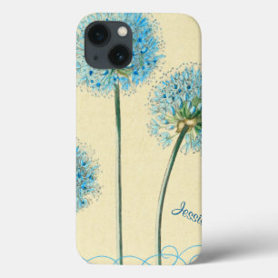 Vintage Blue Floral Personalized iPad Case
