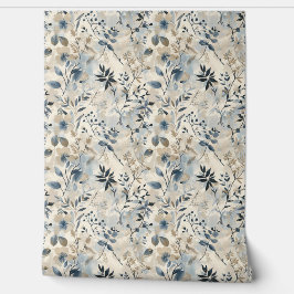 Vintage Blue Neutral Floral