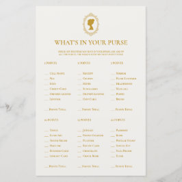 Vintage Blue What's In Your Purse Bridal Shower