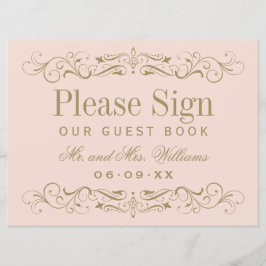 Vintage Blush Antiguamente Flourish Wedish Book