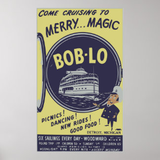 Vintage Boblo Island Poster